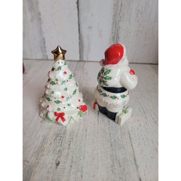 Lenox holiday Santa trees salt pepper set Xmas - Picture 4 of 6